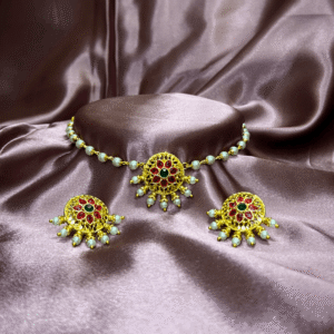 Floral Polki Pearl Set